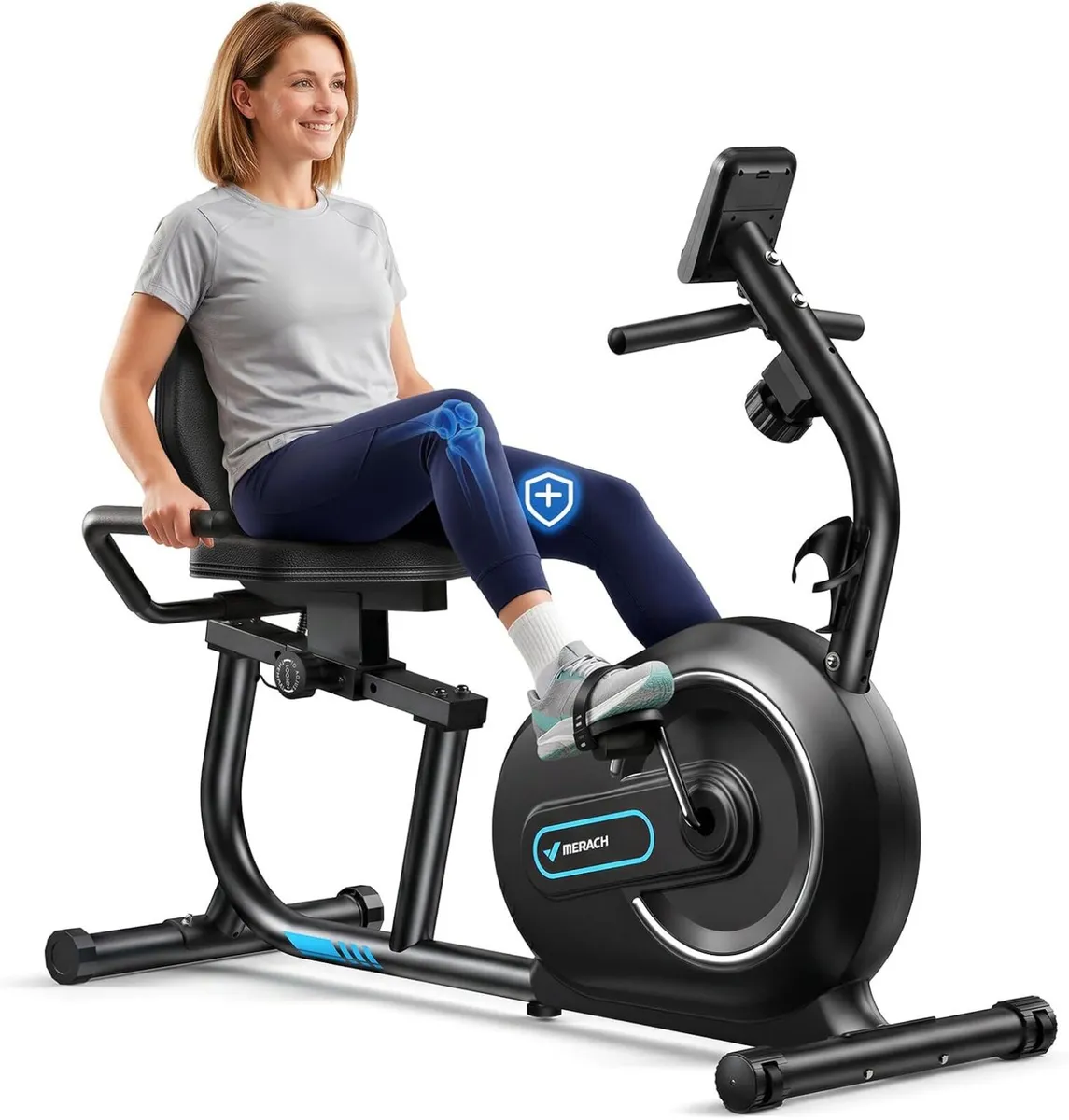Low-Impact Recumbent Exercise Bike with 8-Level - Image 1