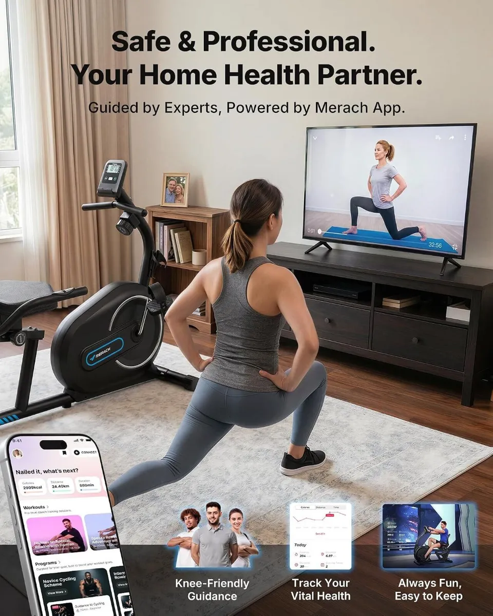 Low-Impact Recumbent Exercise Bike with 8-Level - Image 4