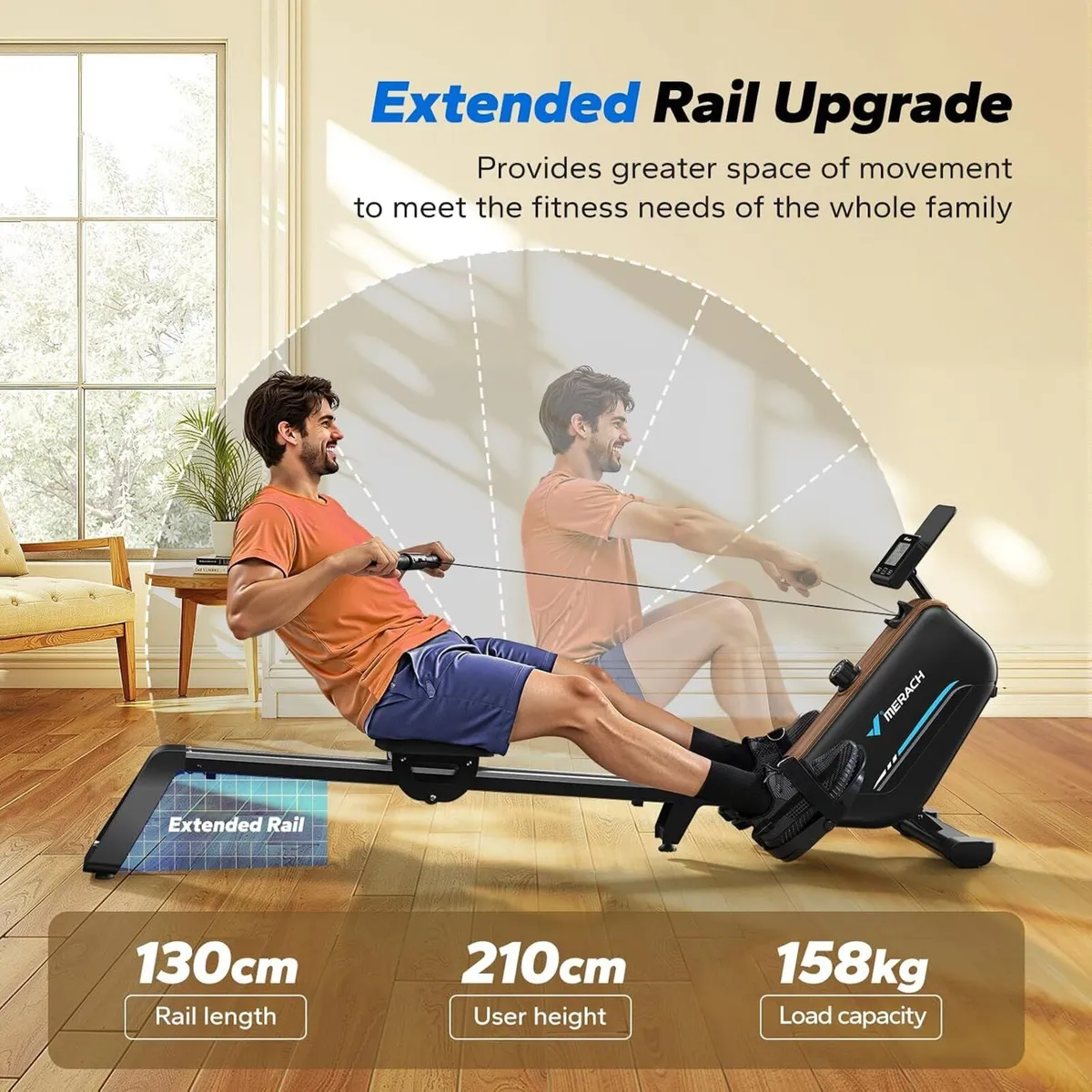Rowing Machine for Home Magnetic Rower 40KG - Image 2