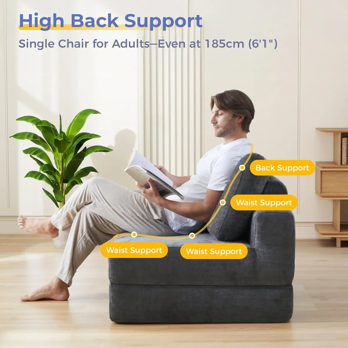 20CM Thick Convertible Folding Sofa Bed - Image 3