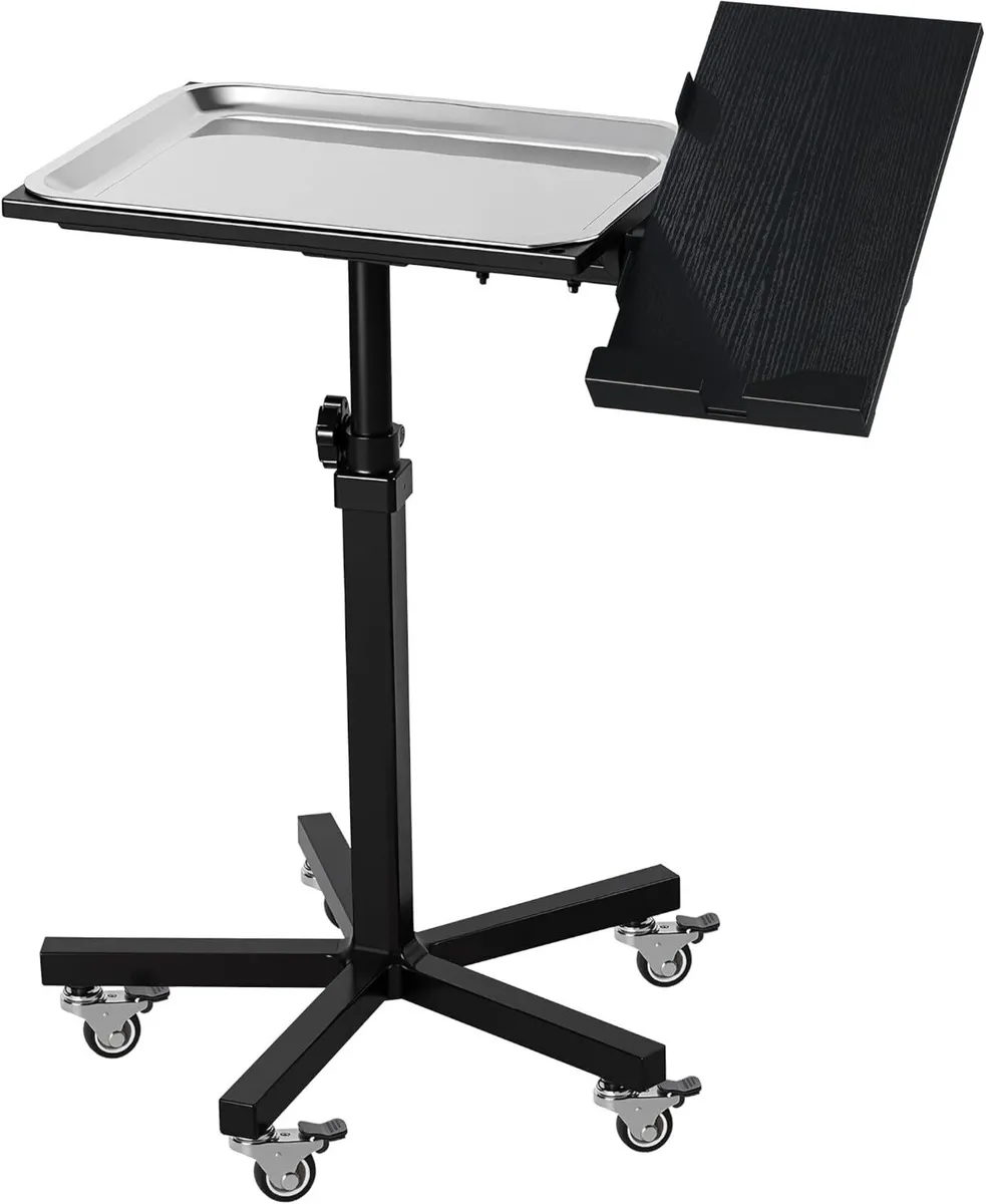 Mobile Tattoo Tray Cart with Wheels Height - Image 1