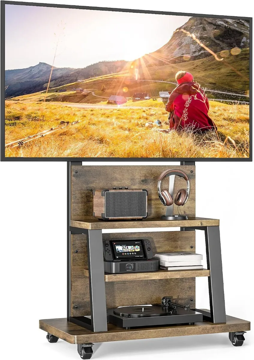 Mobile TV Stand Cabinet for 32-75 Inch Height - Image 1