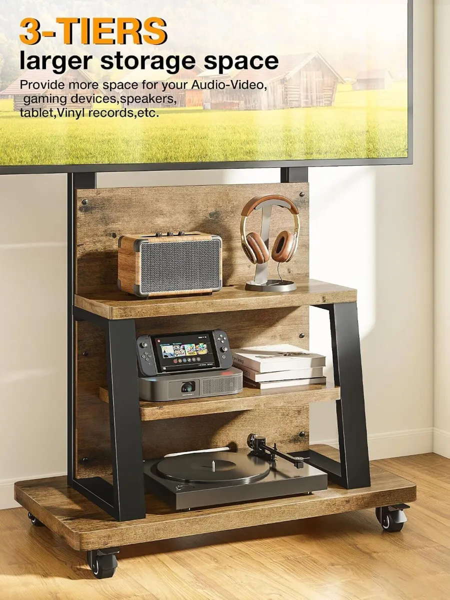 Mobile TV Stand Cabinet for 32-75 Inch Height - Image 3