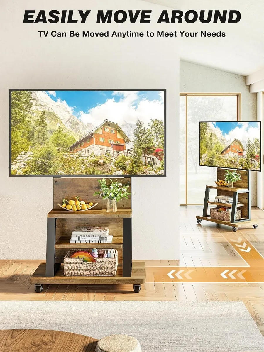Mobile TV Stand Cabinet for 32-75 Inch Height - Image 4