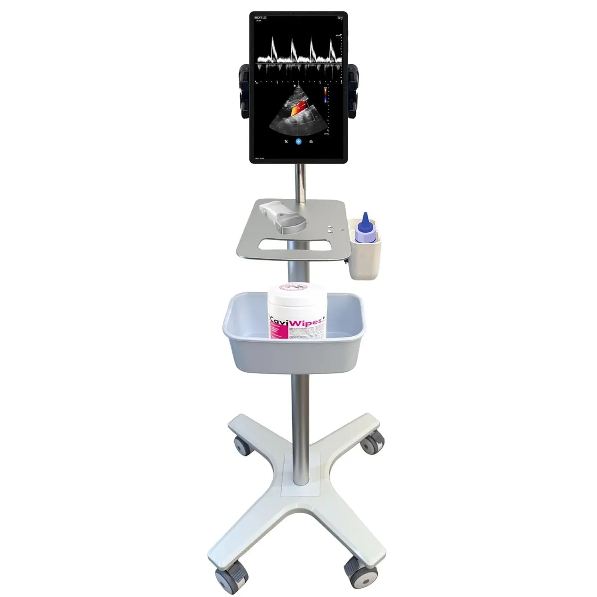 Mobile Cart Stand with Storage Tray Rolling - Image 1