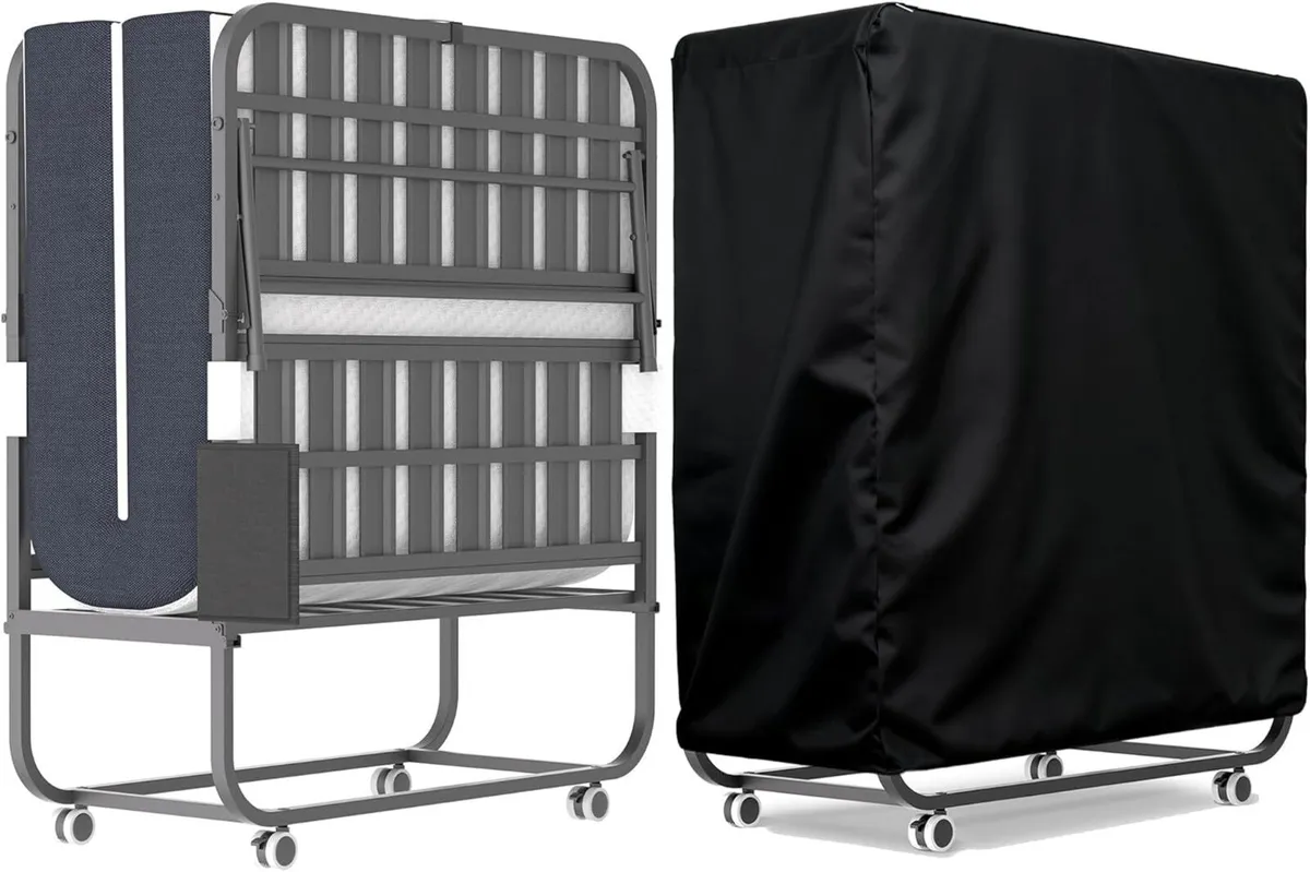 Folding Bed with Mattress for Adults Portable Roll - Image 1