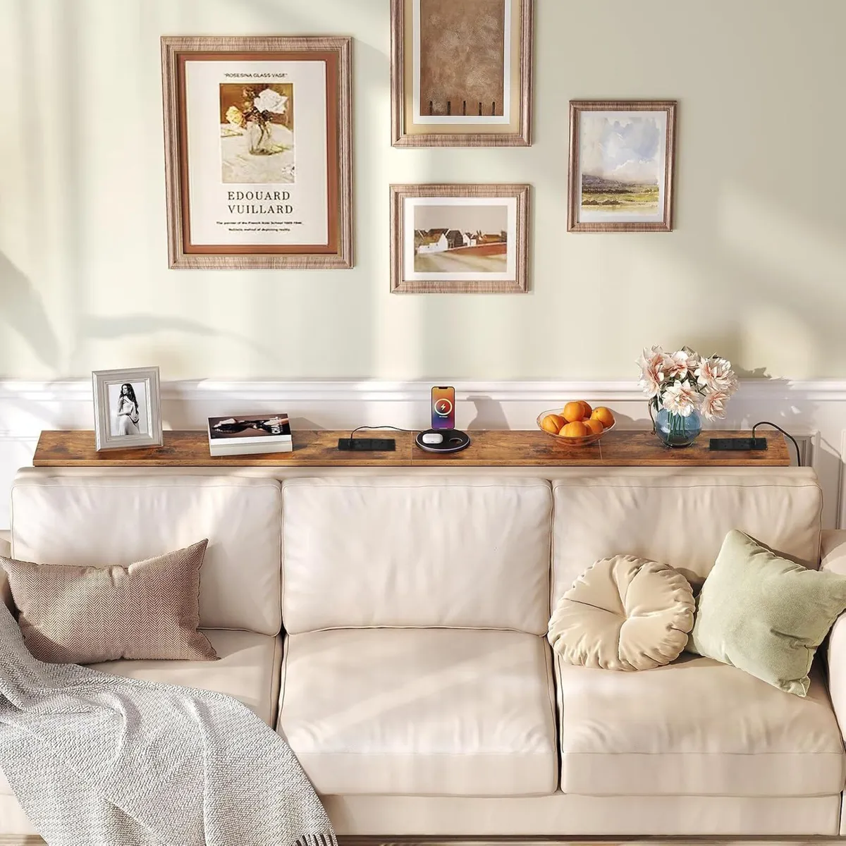 Slim Console Table with Adjustable Height Behind - Image 2