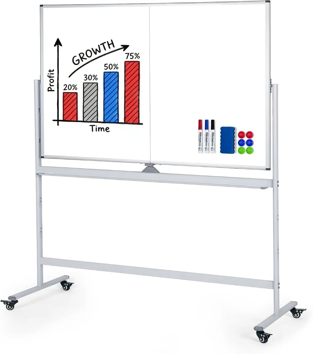 Double Sided Whiteboard with Stand - Image 1