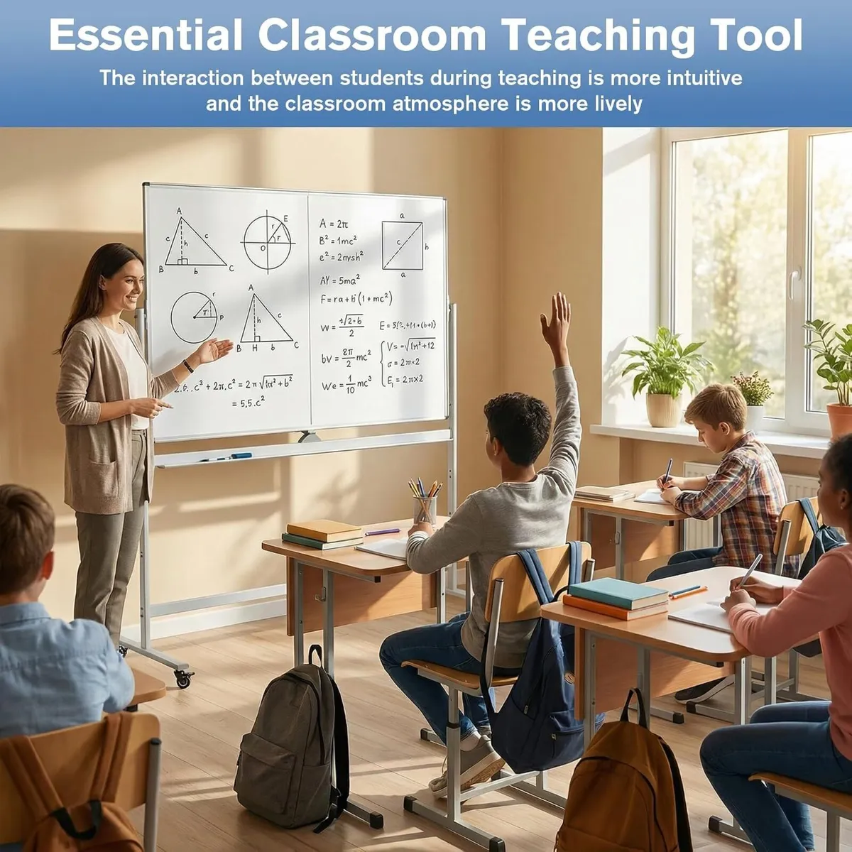Double Sided Whiteboard with Stand - Image 4