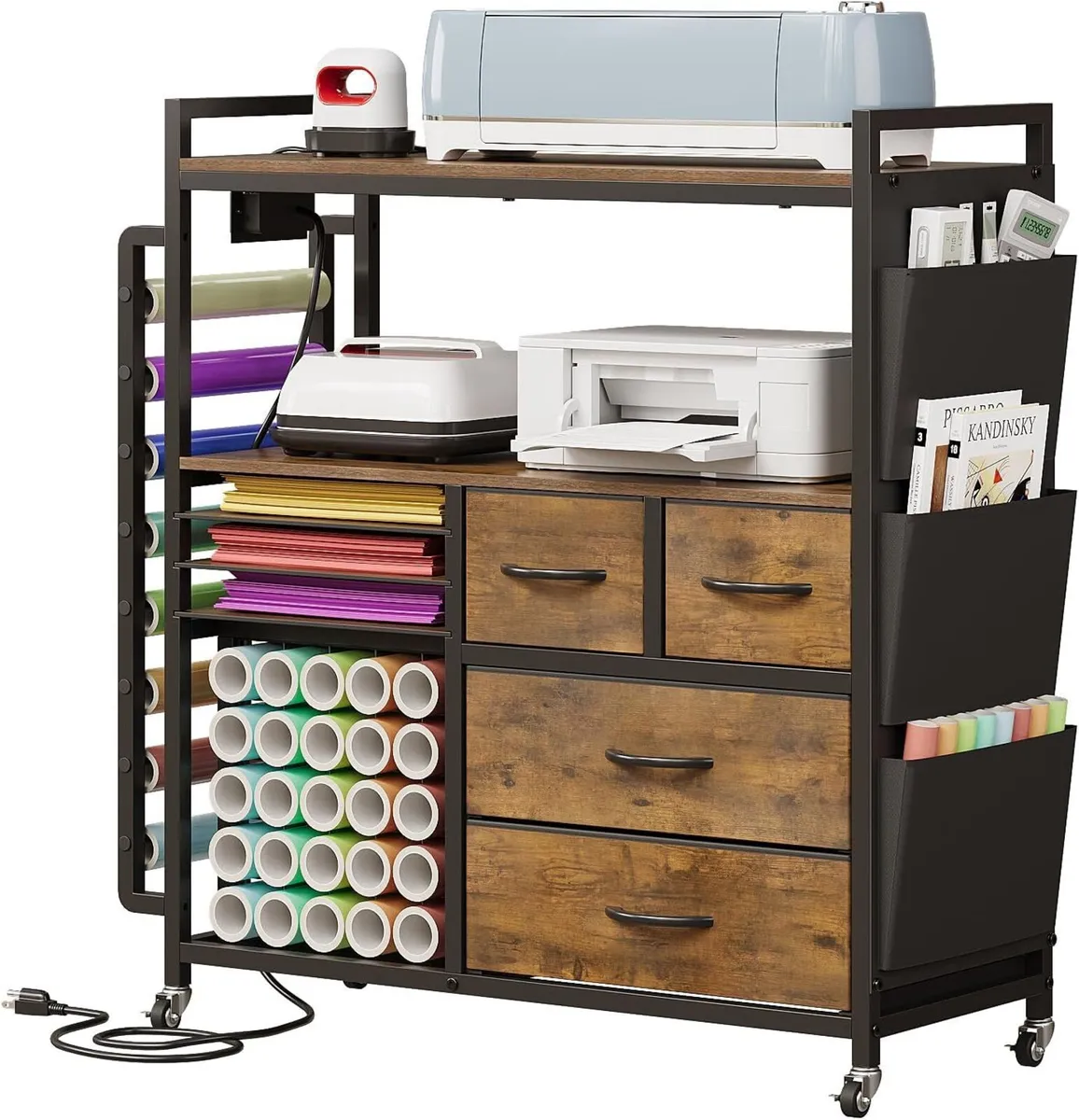 Large Craft Storage Rolling Cart for Cricut - Image 1