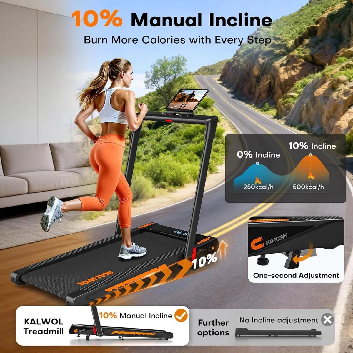Walking Pad Treadmill with Speaker 6-In-1 Under - Image 4