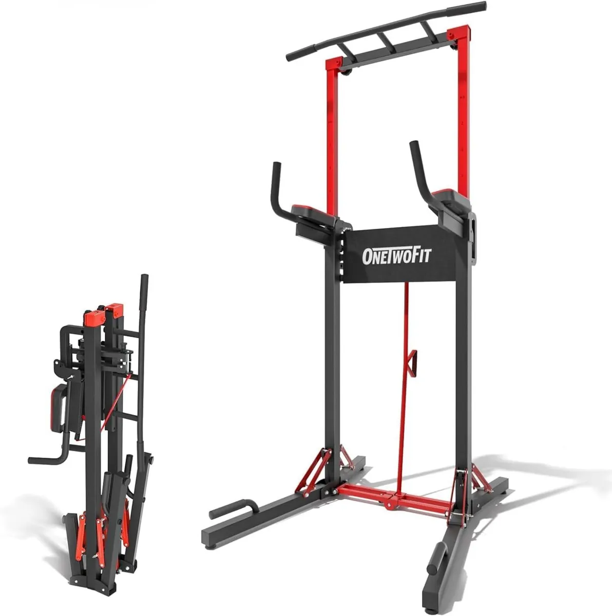 Power Tower Foldable Pull Up Bar Station Dip - Image 1