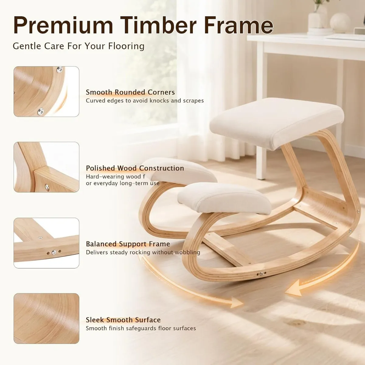 Ergonomic Kneeling Chair 250lb - Image 4