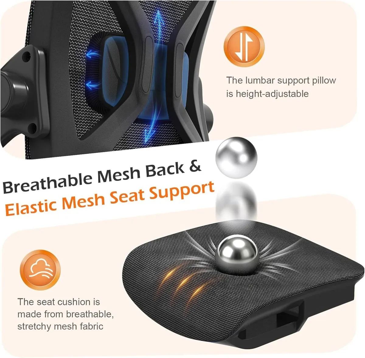 Office Chair Ergonomic Desk with Adjustable - Image 3