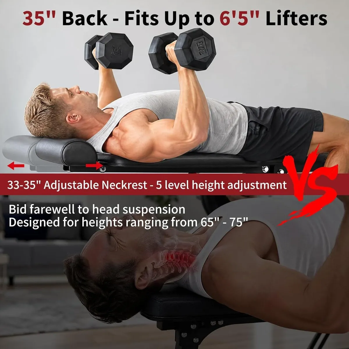 Adjustable Weight Bench for Home Gym 340KG - Image 2
