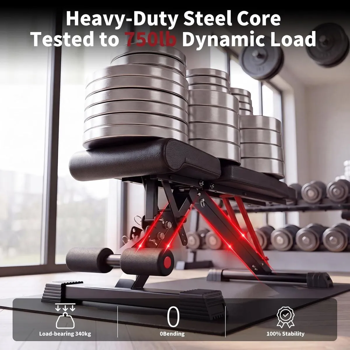 Adjustable Weight Bench for Home Gym 340KG - Image 3