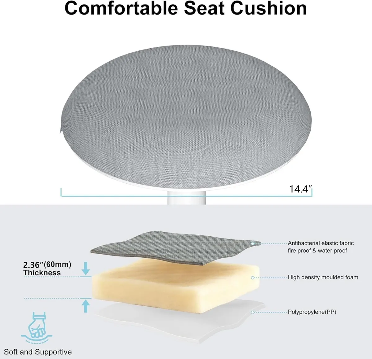 Active Wobble Stool for Standing Desk Height - Image 4