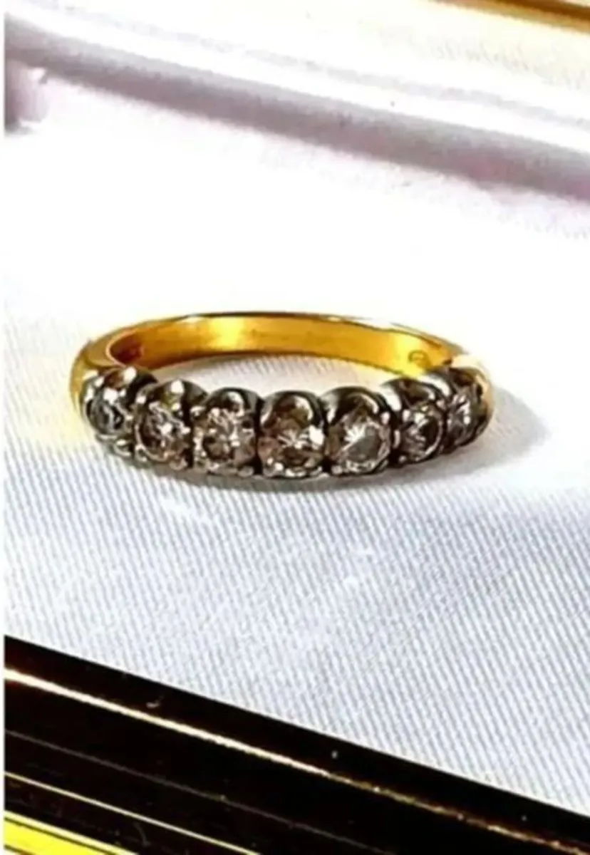 Victorian 18ct Gold Diamond Ring - Image 3