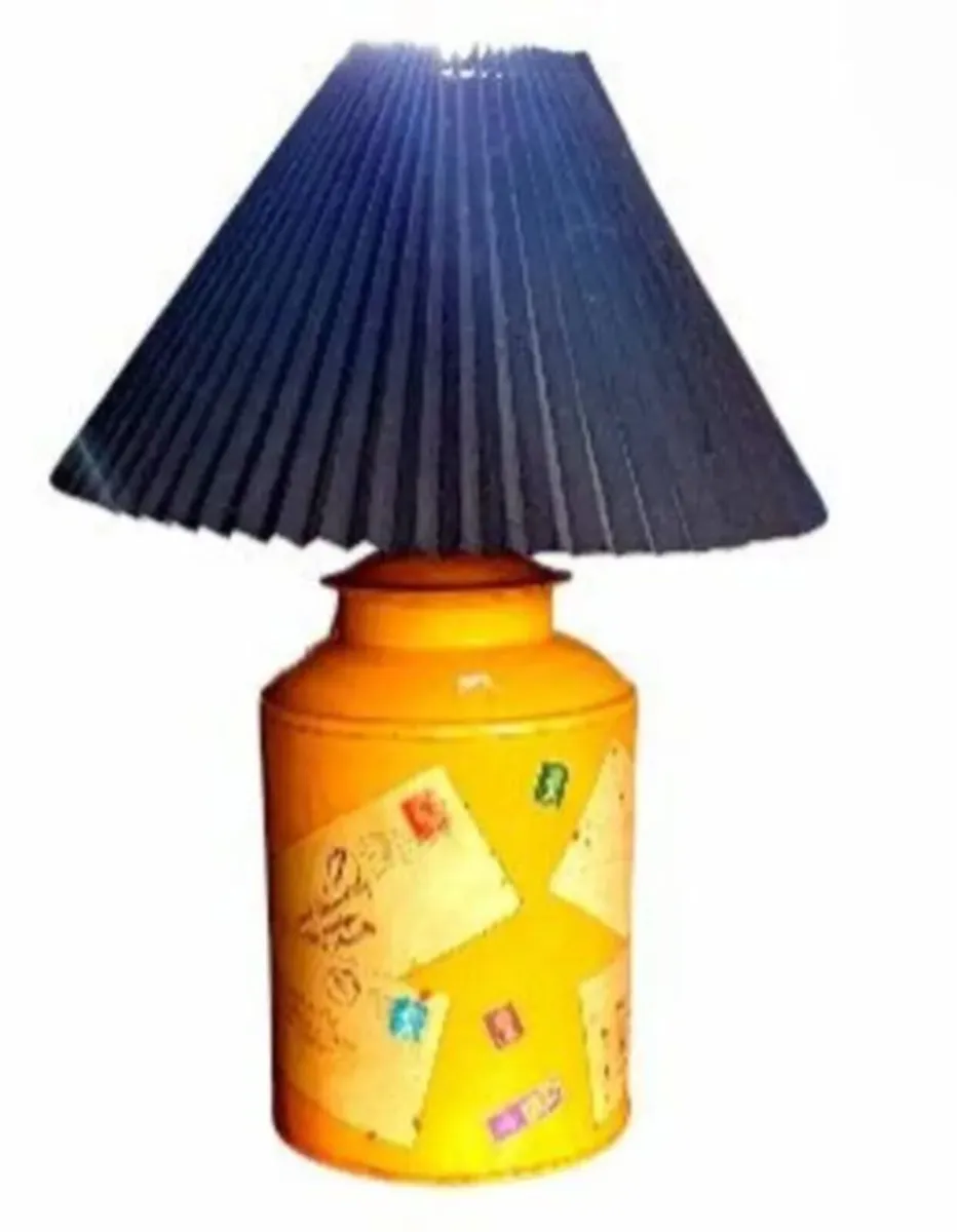 Vintage Tin Canister Table Lamp - Image 2