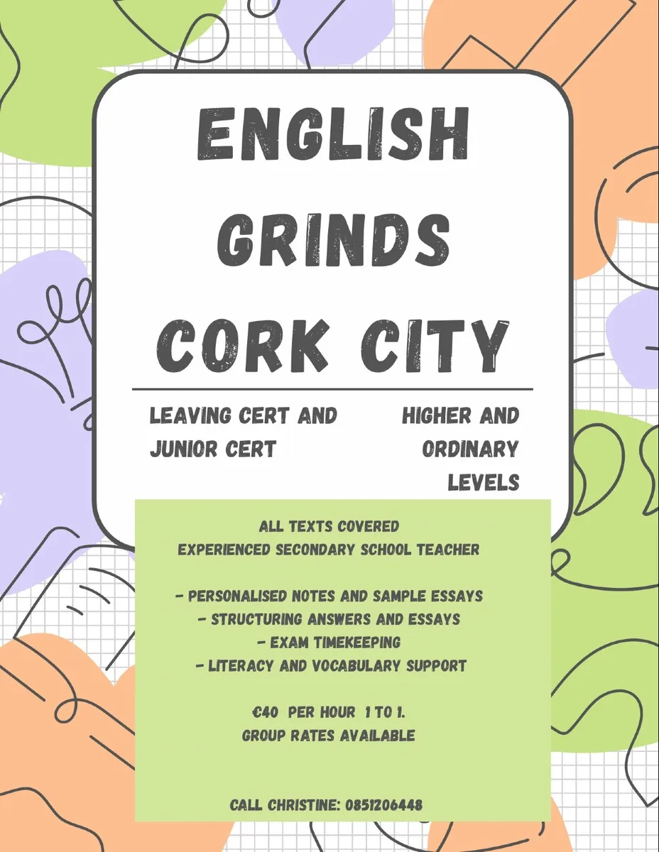 English Grinds, Cork City. LC and JC.