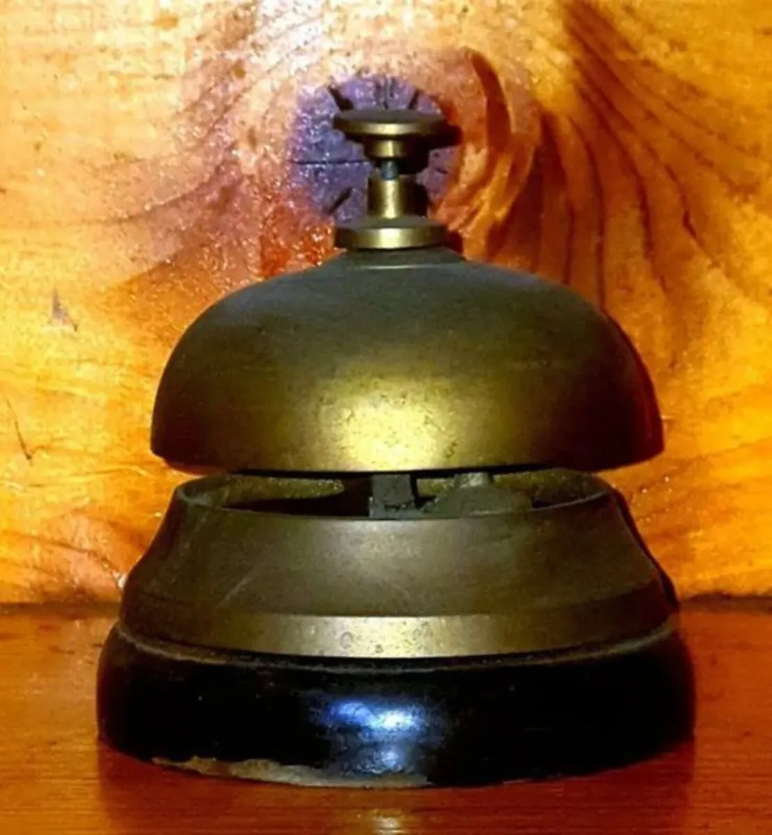 Vintage Antique Brass Desk Bell - Image 2