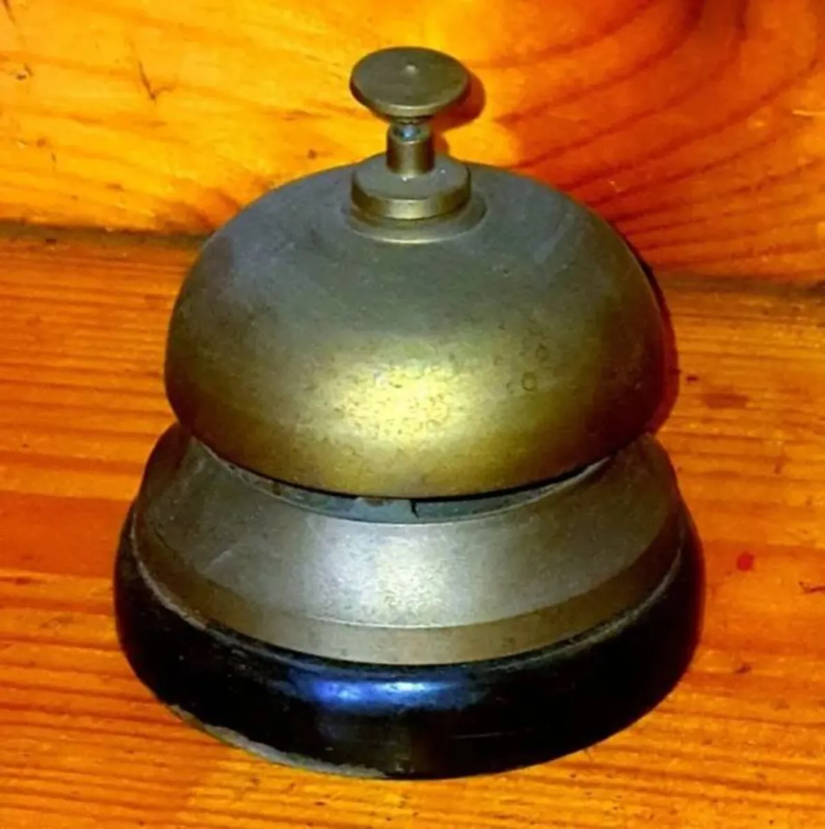 Vintage Antique Brass Desk Bell - Image 1