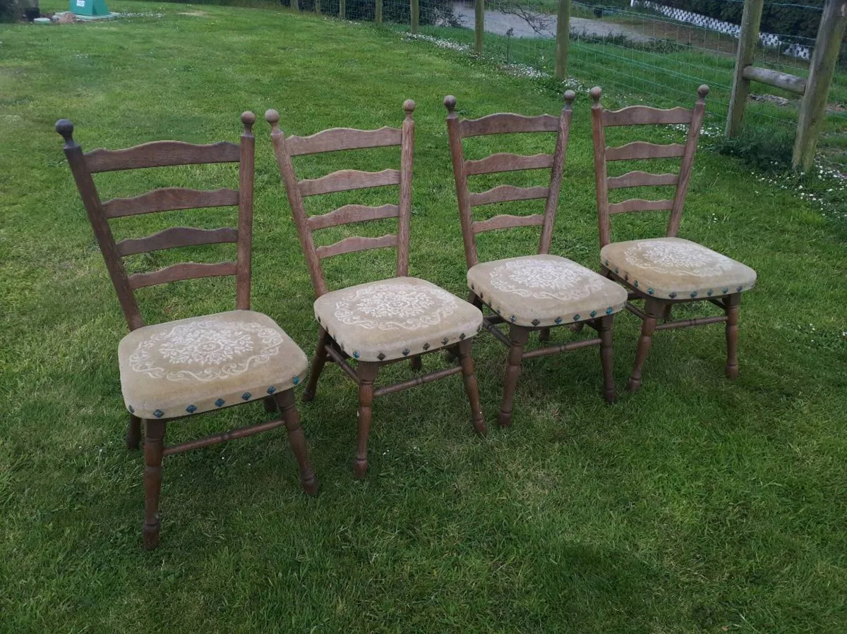 Victorian Studed Dining Room Chairs - Image 3
