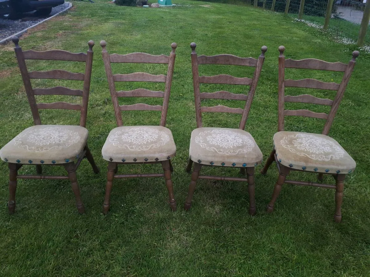 Victorian Studed Dining Room Chairs - Image 4