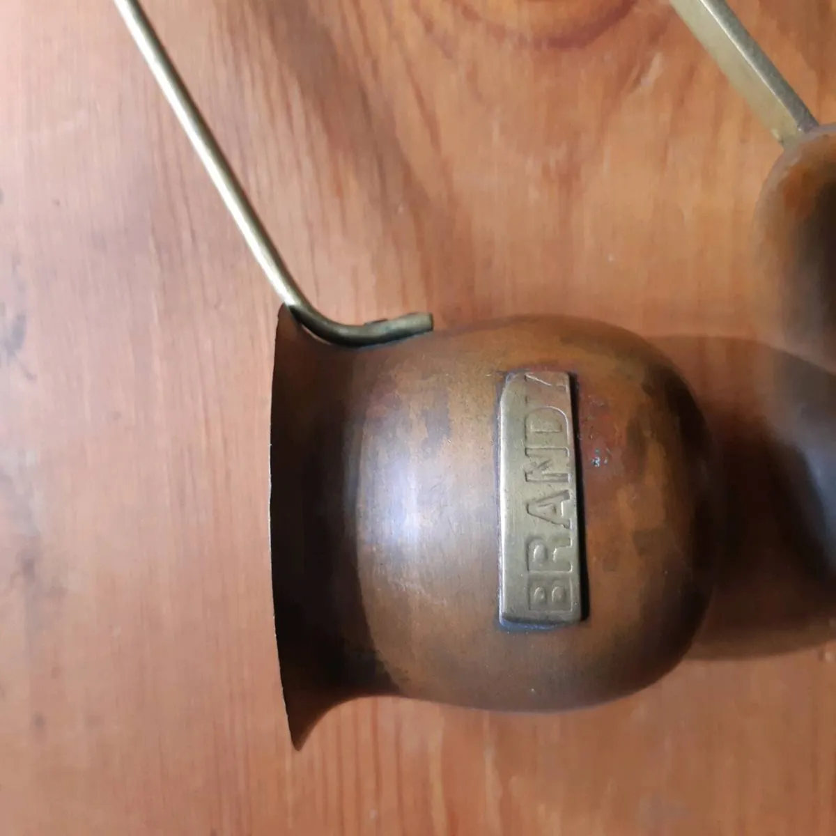 Set of 3 Antique Copper & Brass Spirit Measures. - Image 4