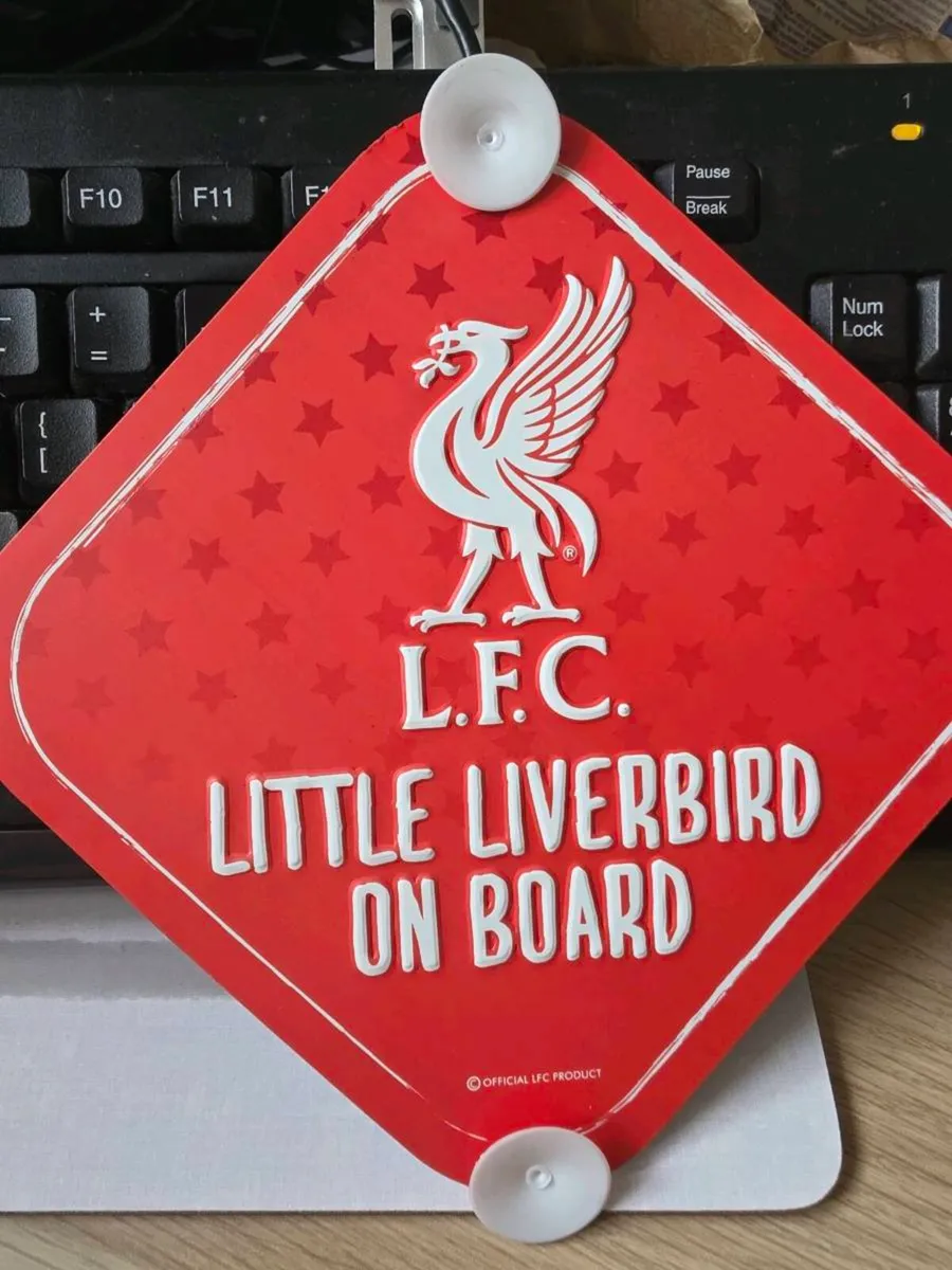 Liverpool baby on board sign