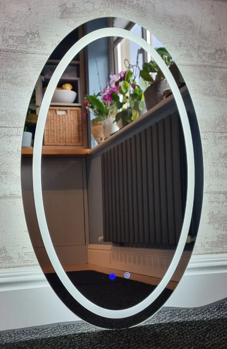 LED Bathroom Mirror 50x80cm Oval Demister Antifog - Image 3