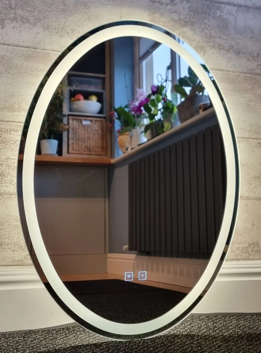LED Bathroom Mirror 60x80cm Defogger - Image 2