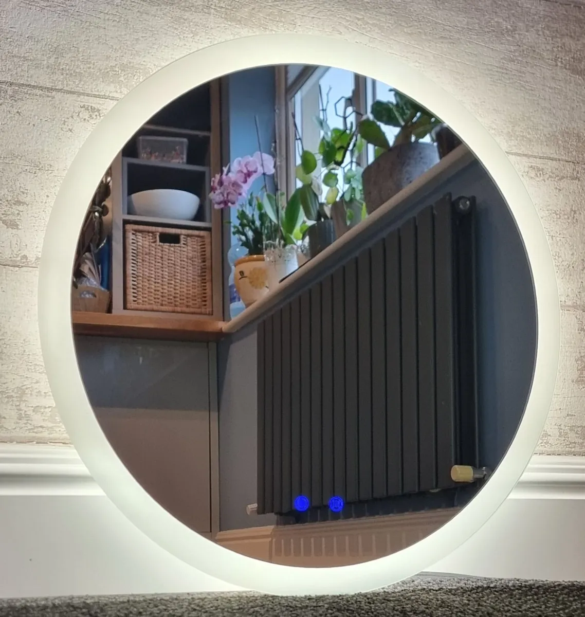 LED Bathroom Mirror 60cm Round Antifog Tricolor - Image 2