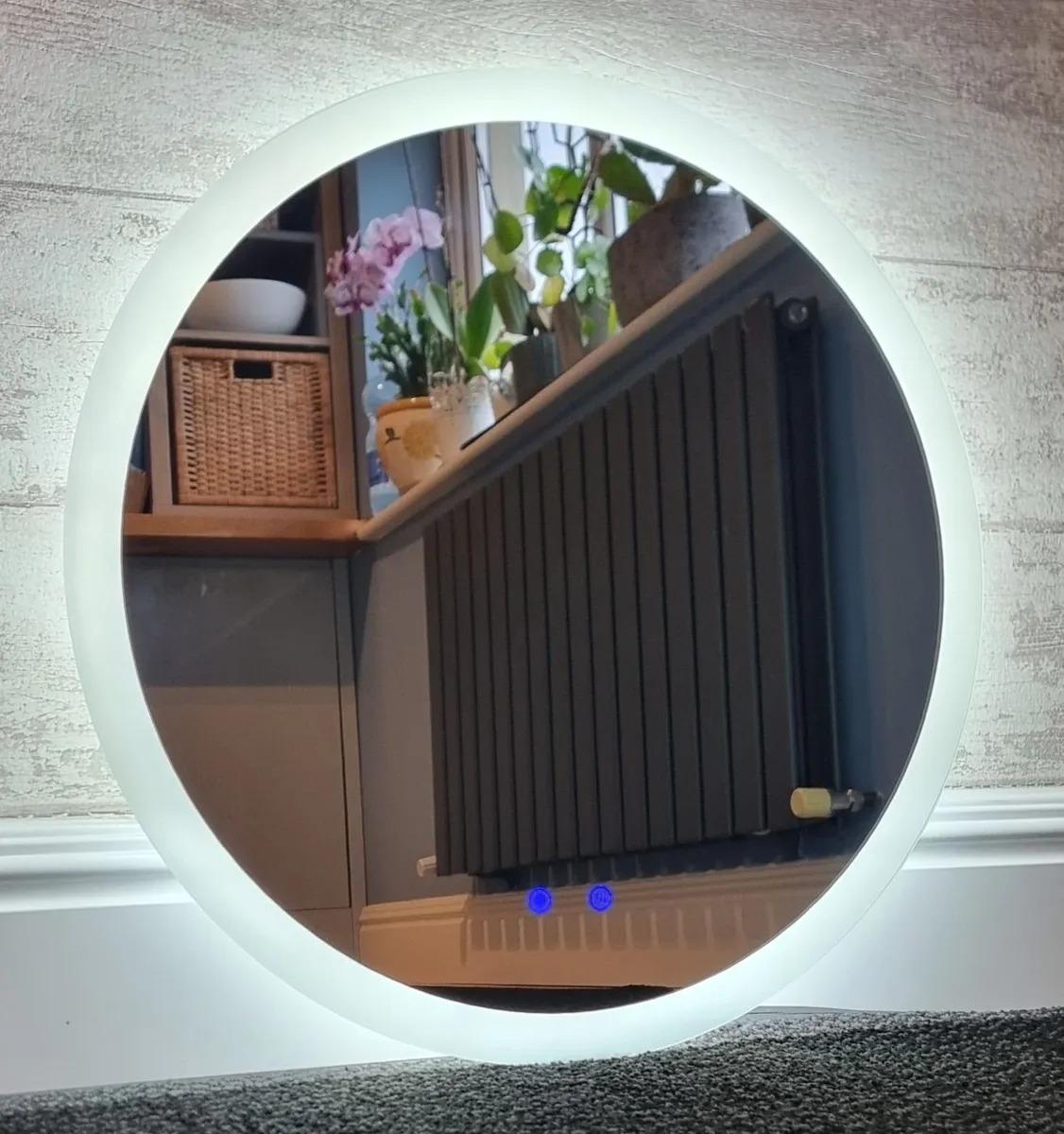 LED Bathroom Mirror 60cm Round Antifog Tricolor - Image 3