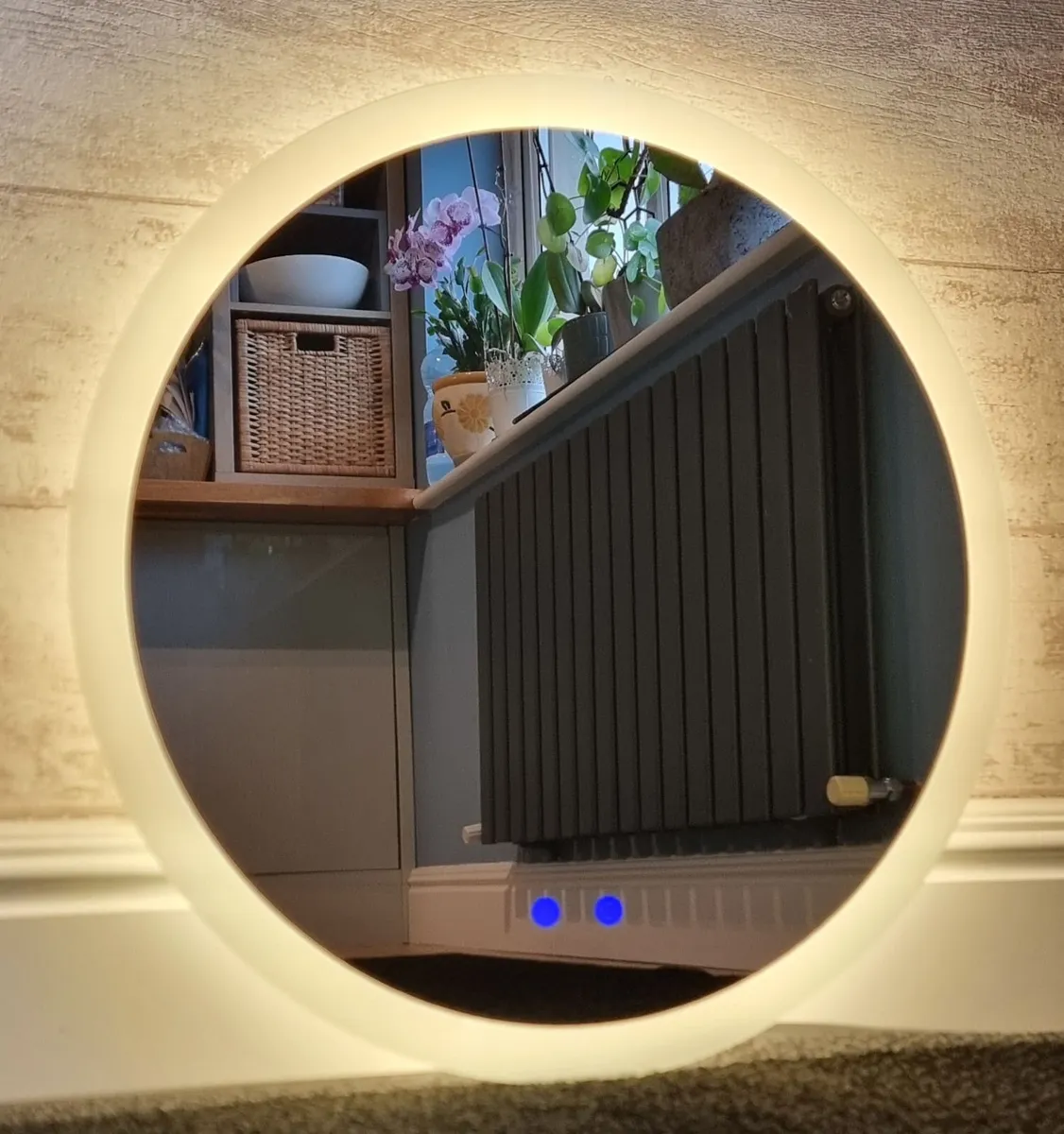 LED Bathroom Mirror 60cm Round Antifog Tricolor - Image 4