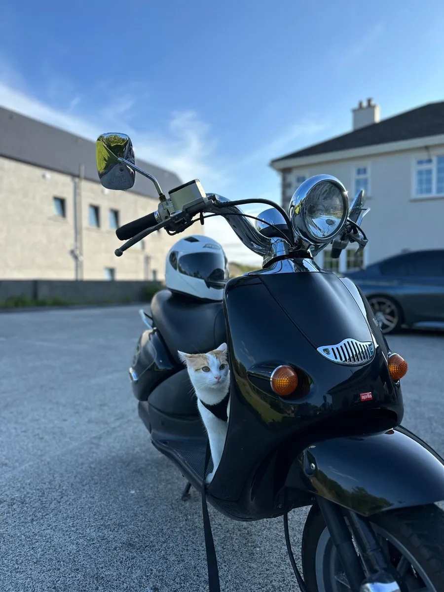 2005 Aprilia 50cc Scooter + 2 Helmets - Image 4