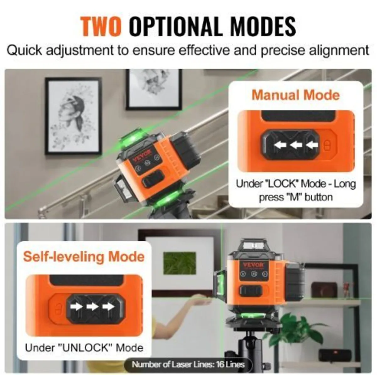 Laser Level 3048 cm Green Cross Line - Image 3