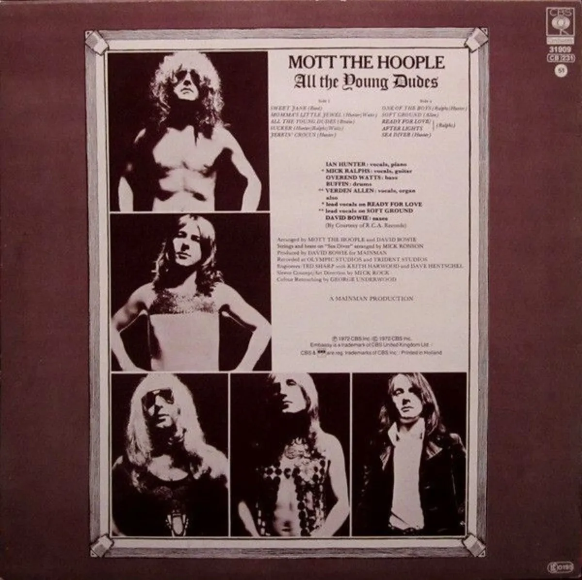 Mott The Hoople - All The Young Dudes LP Vinyl - Image 4