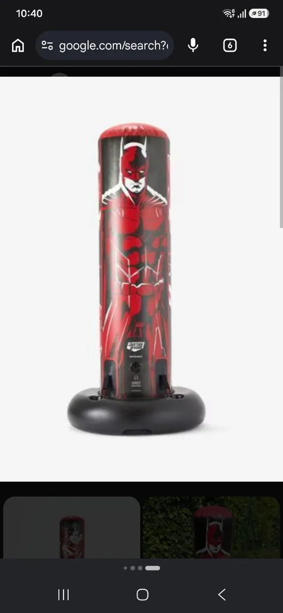 Boxing bag (inflatable) and gloves for kids. - Image 1