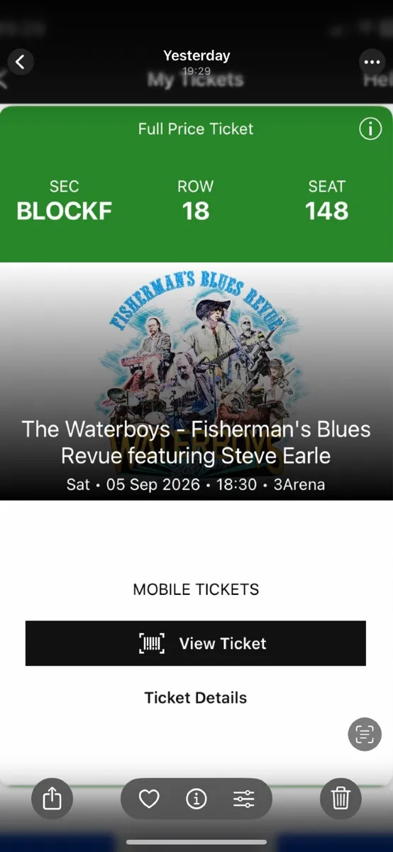 4 Waterboys Concert tickets