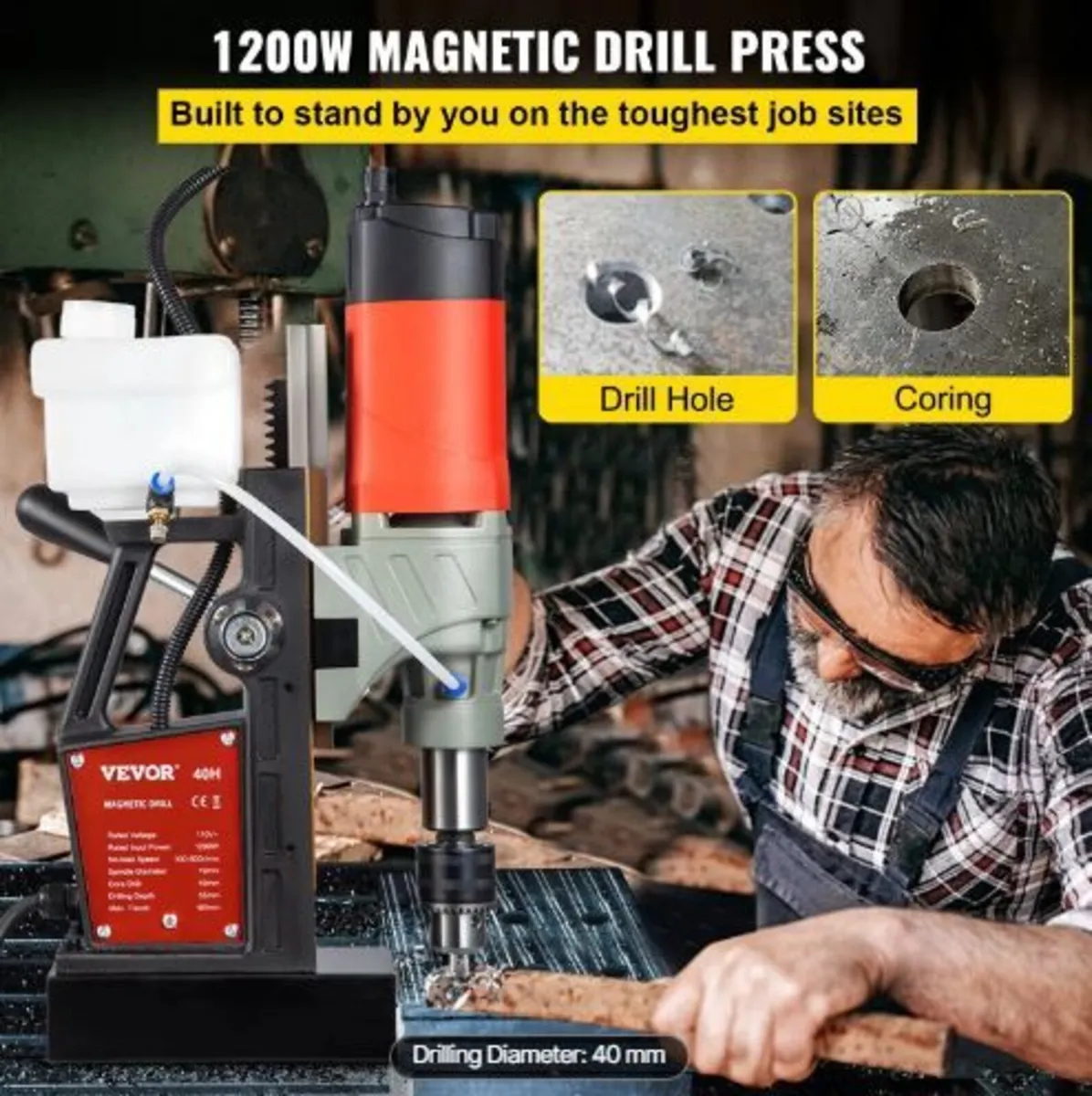 Magnetic Drill, 1200W - Image 3
