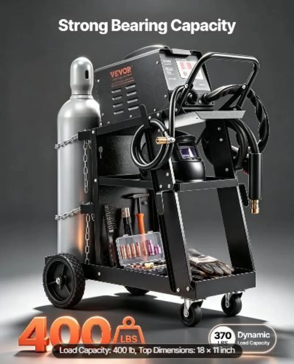 Welding Cart, 3-Tier Heavy Duty Welder Cart - Image 1