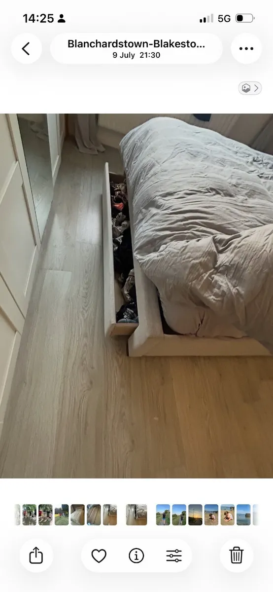 Harvey Norman King bed with Brand new Matteress & - Image 3