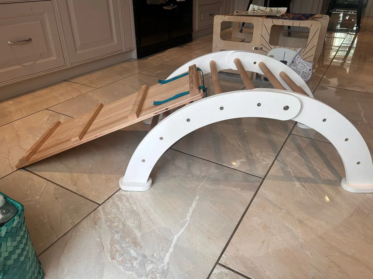 Children’s Wooden Climbing Frame with Slide/Steps - Image 1