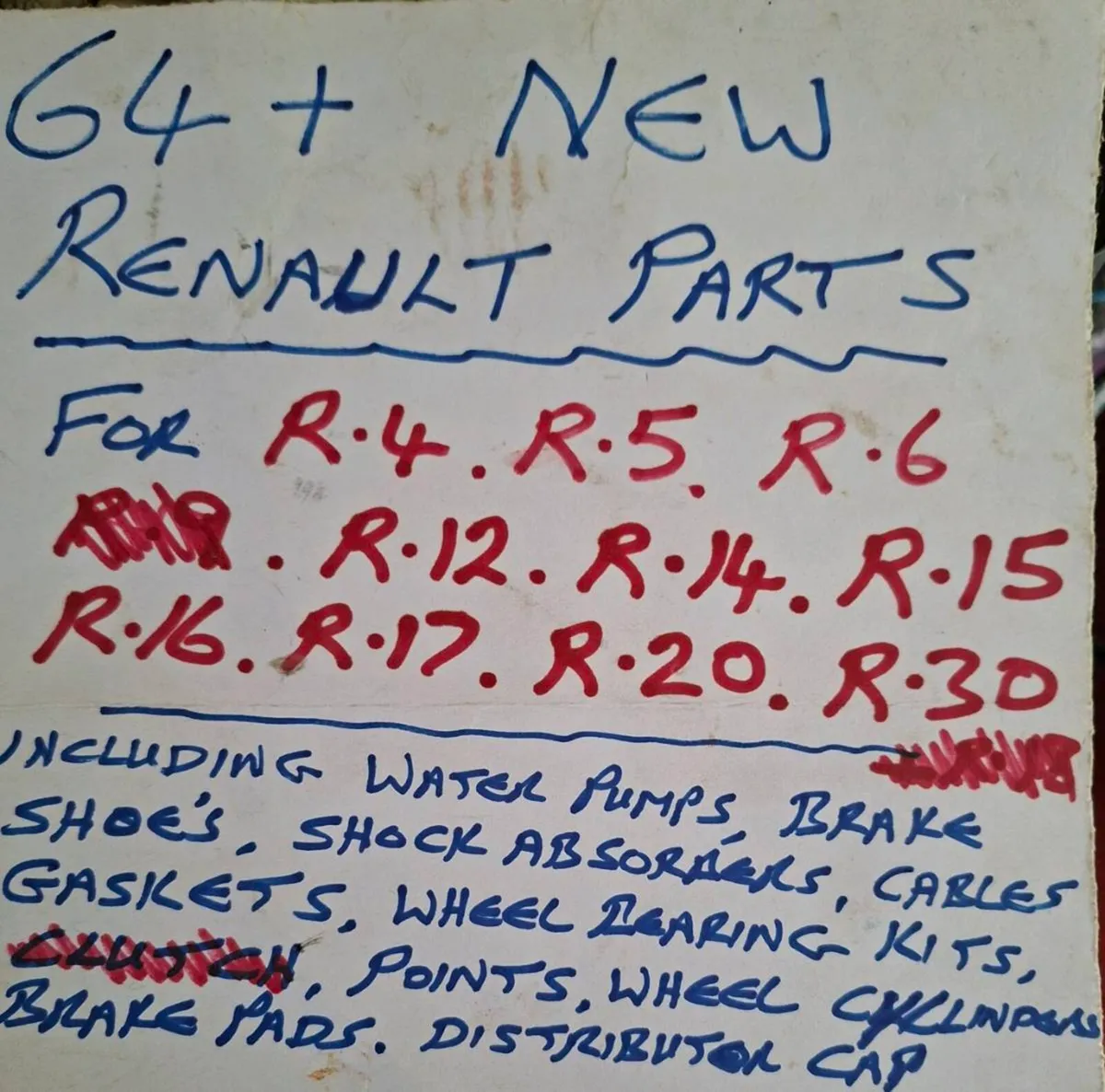 Renault, New early parts