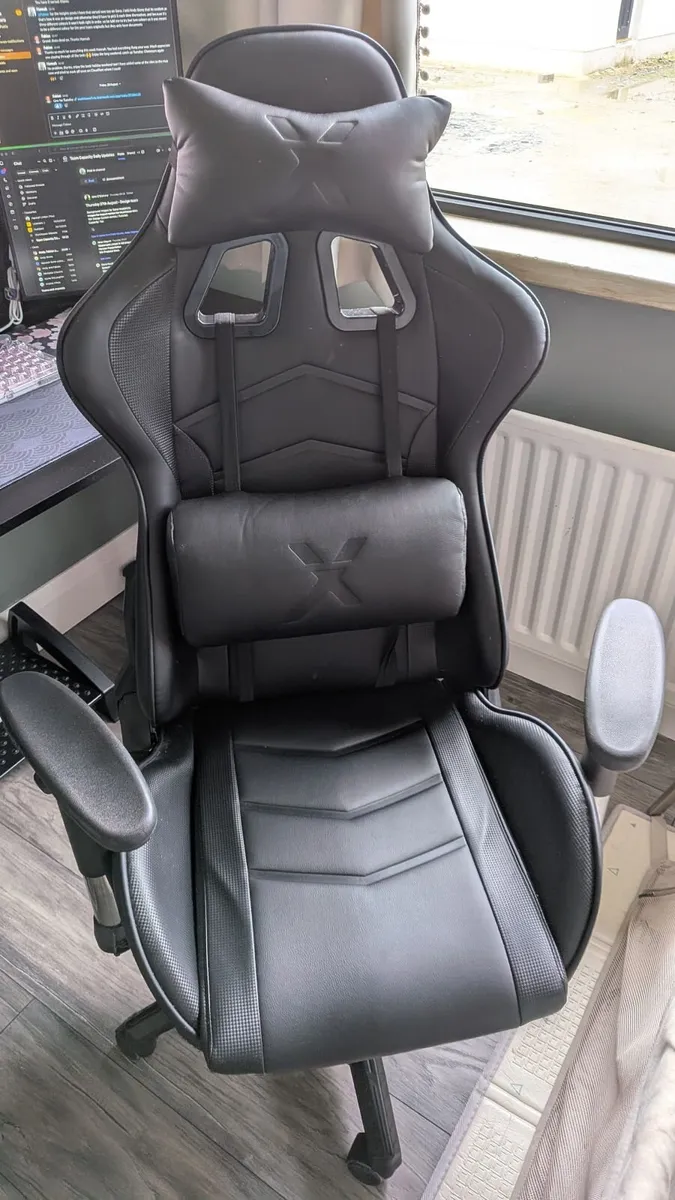 X Rocker Black Leather Office Gaming Chair - Image 2