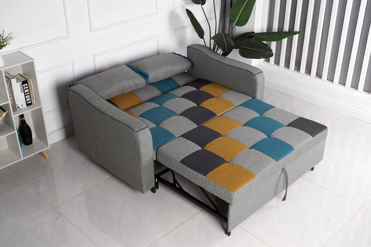 Brand new asben pach work blue grey sofa bed - Image 1