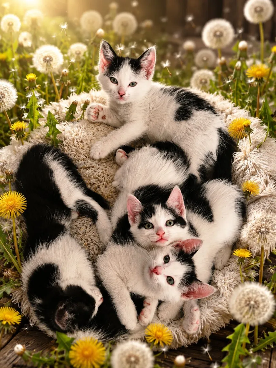 Kitten s Black & White - Image 3