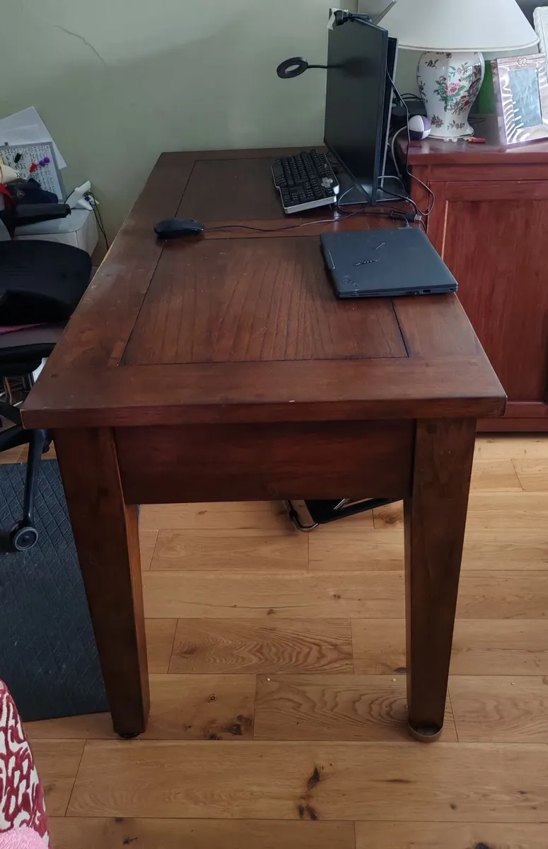 Large vintage wooden writing/office desk for sale - Image 1