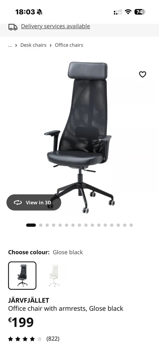 Office chair and desk - Image 2